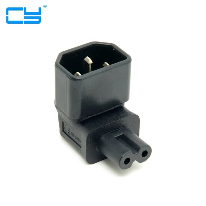 

2pcs 90 Degree Right Angled IEC angle IEC320 IEC 320 C14 Socket to IEC C7 AC Power Plug Adapter connector Set UL Approved