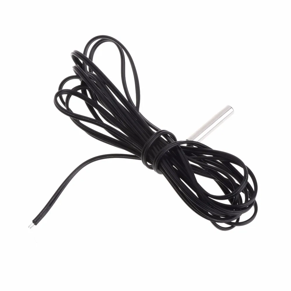 150 cm NTC 10 K Ohm 1% 3435 Thermistor Temperature Sensor Cylinder Probe 1.5 m Wire