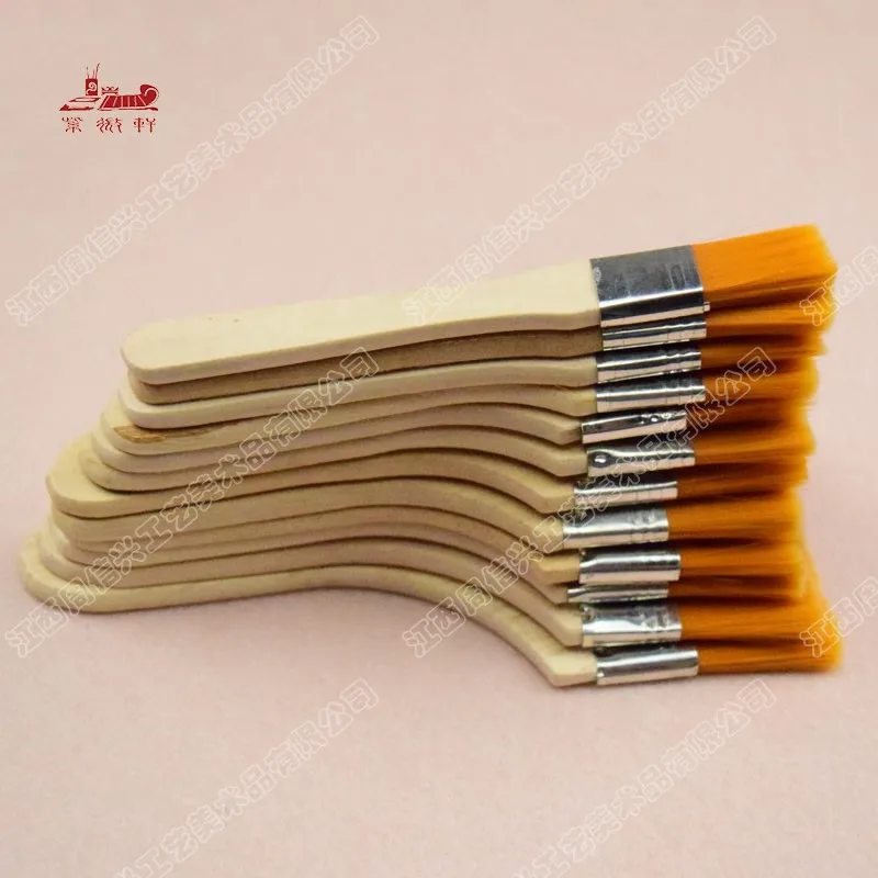 12Pcs/Set paint brush set nylon hair oil paint brush art to clean up dust barbecue tools chese paintbrush wooden cleaning brush