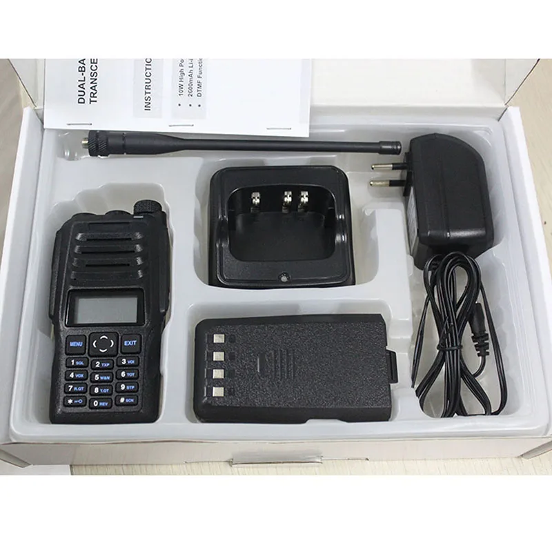 10W Power Dual Band Walkie Talkie TS589 VHF 136-174MHz UHF 400-470MHz 5-10Km 2 Way Radio Transceiver with Accessories