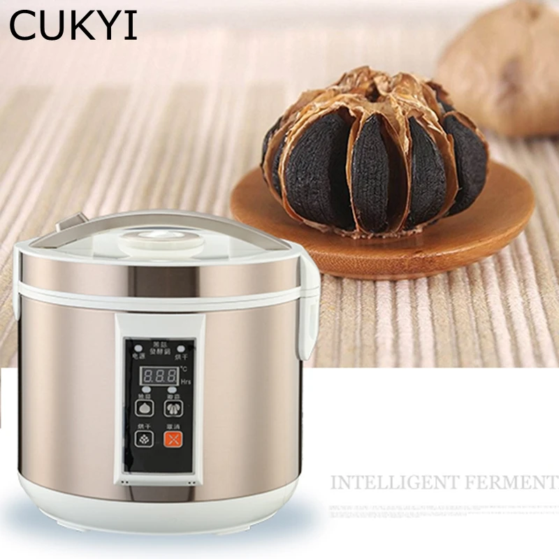 CUKYI 5L / 6L Automatic Black garlic fermenter household DIY zymolysis pot maker 110V 220V black garlic fermenting machine EU