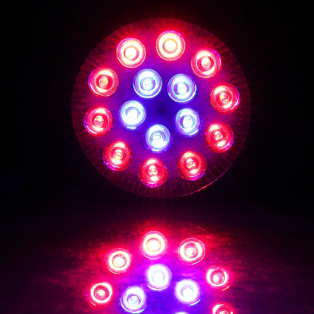 مصباح نمو نباتات داخلي LED ، 6 واط ، 15 واط ، 21 واط ، 27 واط ، 36 واط ، 45 واط ، 54 واط ، صندوق نمو النباتات ، أحمر أزرق ، E27