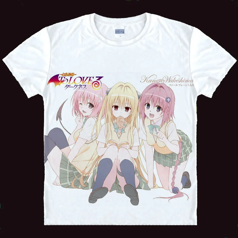 To Love-Ru Momo Nana Astar T shirts Japanese anime shirt 3d print Cosplay tshirt Men\'s t-shirt camisas hombre masculina camisa