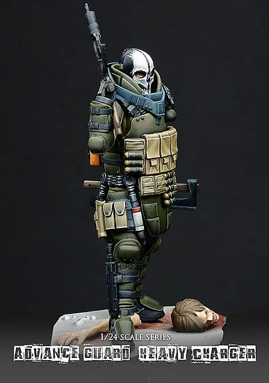 1/24 نموذج لجسم ارتفع مجموعات الحرس مسبقا مع قاعدة شاحن الثقيلة غير مصبوغ S66