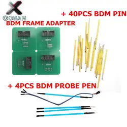 4pcs Probe Pens 4pcs Pins With Connect Cable Replacement LED BDM FRAME OBD2 Programming &BDM Pin for 40pcs needles for BDM Frame