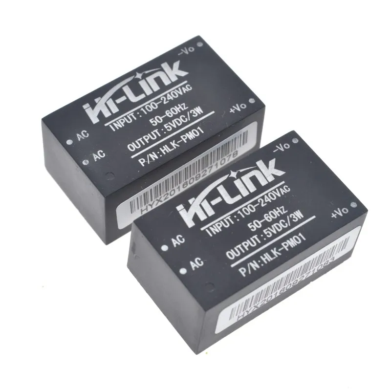 220V 5V AC - DC terisolasi, Rumah pintar HLK-PM01, Beralih step down modul power supply