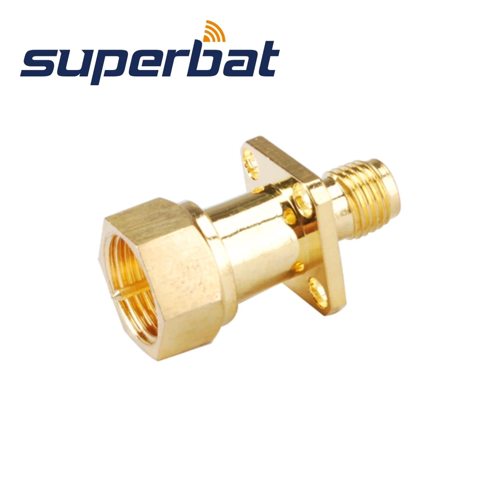 Superbat SMA-F Adapter SMA Female to F Male Panel Mount Straight RF Coaxial Connector