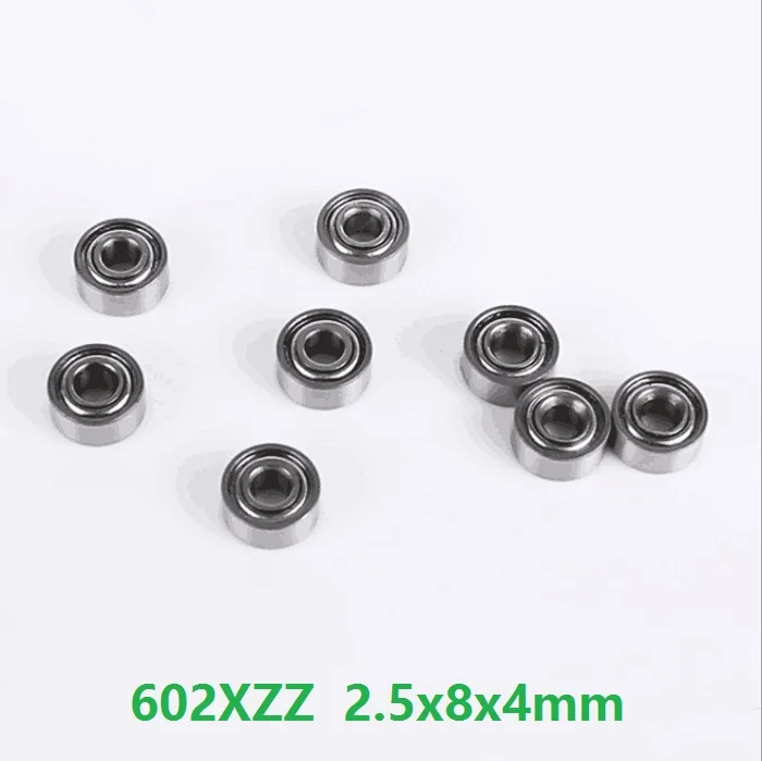 50pcs/lot 602XZZ R-825ZZ W60/2.5ZZA 2.5x8x4 mm shielded Deep Groove Ball bearing Miniature for 3D printer parts 2.5*8*4mm