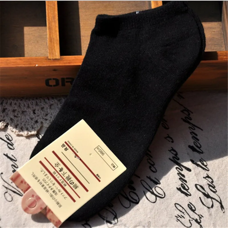 1 Pair 100% Cotton Socks Women Candy Color Ankle Socks Solid Simple Vintage Harajuku Pink Black White Sock Chaussette Femme