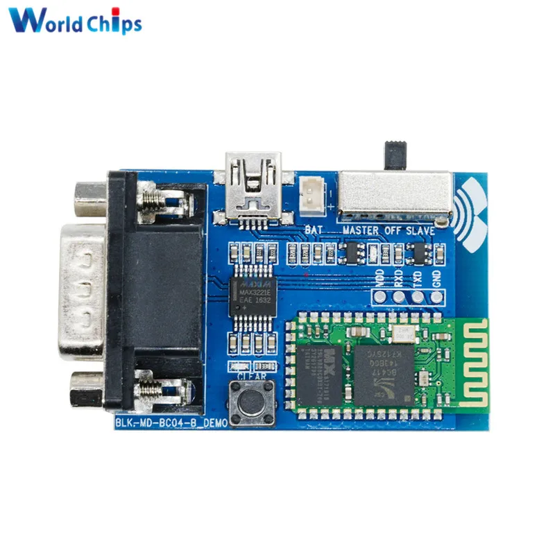 RS232 Bluetooth Serial Adapter Communication Master-Slave 2 Modes 5V Mini USB Bluetooth Serial Port Profile BC04-B