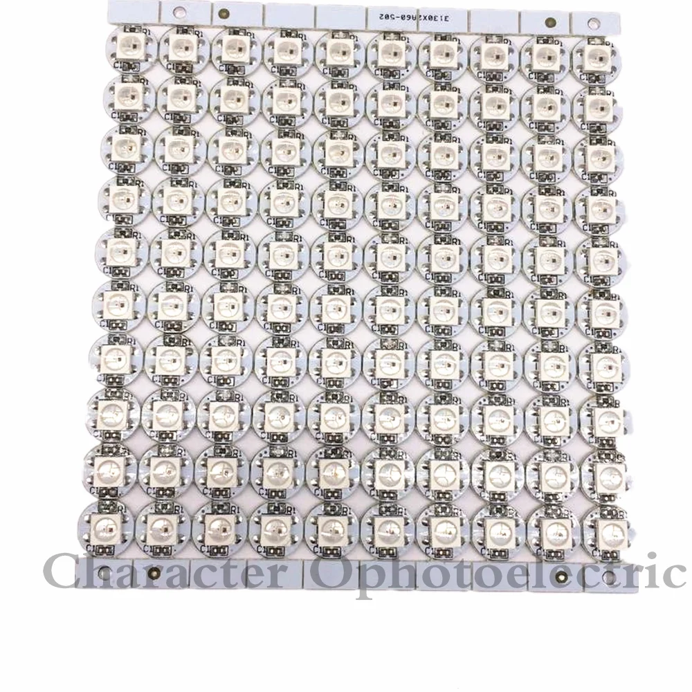 Groothandel 50 stks WS2812B 5050 RGB LED & PCB Board 1-LED Module Pixel Licht 5 V met heatsink