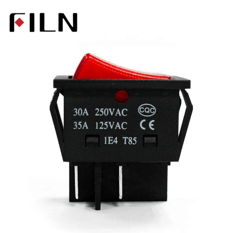 KCD4 Rocker Switch Power Switch ON-OFF 2 Position 4 Pins With Light 30A 250VAC/ 35A 125VAC