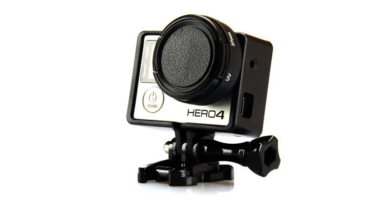 37mm UV Lens Filter + Aluminum Alloy Adapter Ring + Lens cap Filtors for Gopro HD Hero 3 / 3+/4 Accessories