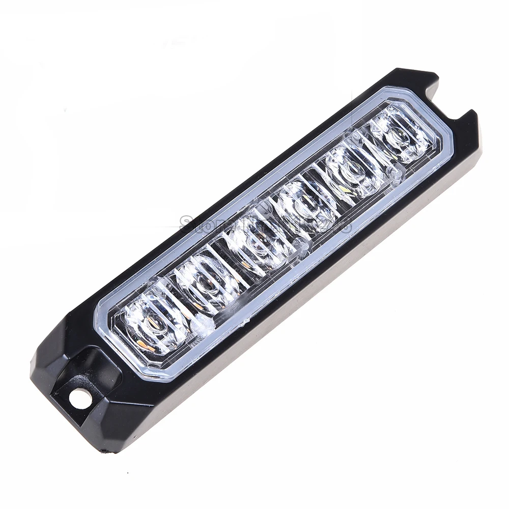 High Brightness 6LED Waterproof 18W Car Strobel Light Flash Warning Police Light Truck Boat Forklift Side Signal Lights 9V-30V