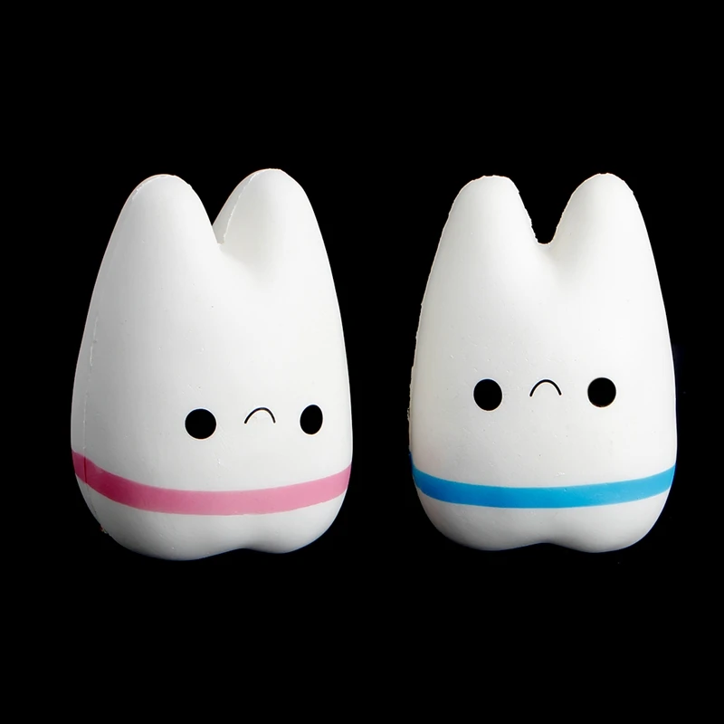 Cute Tooth Jumbo Slow Rising Squeeze Stress Hand Soft Toy Phone Pendant A2UB