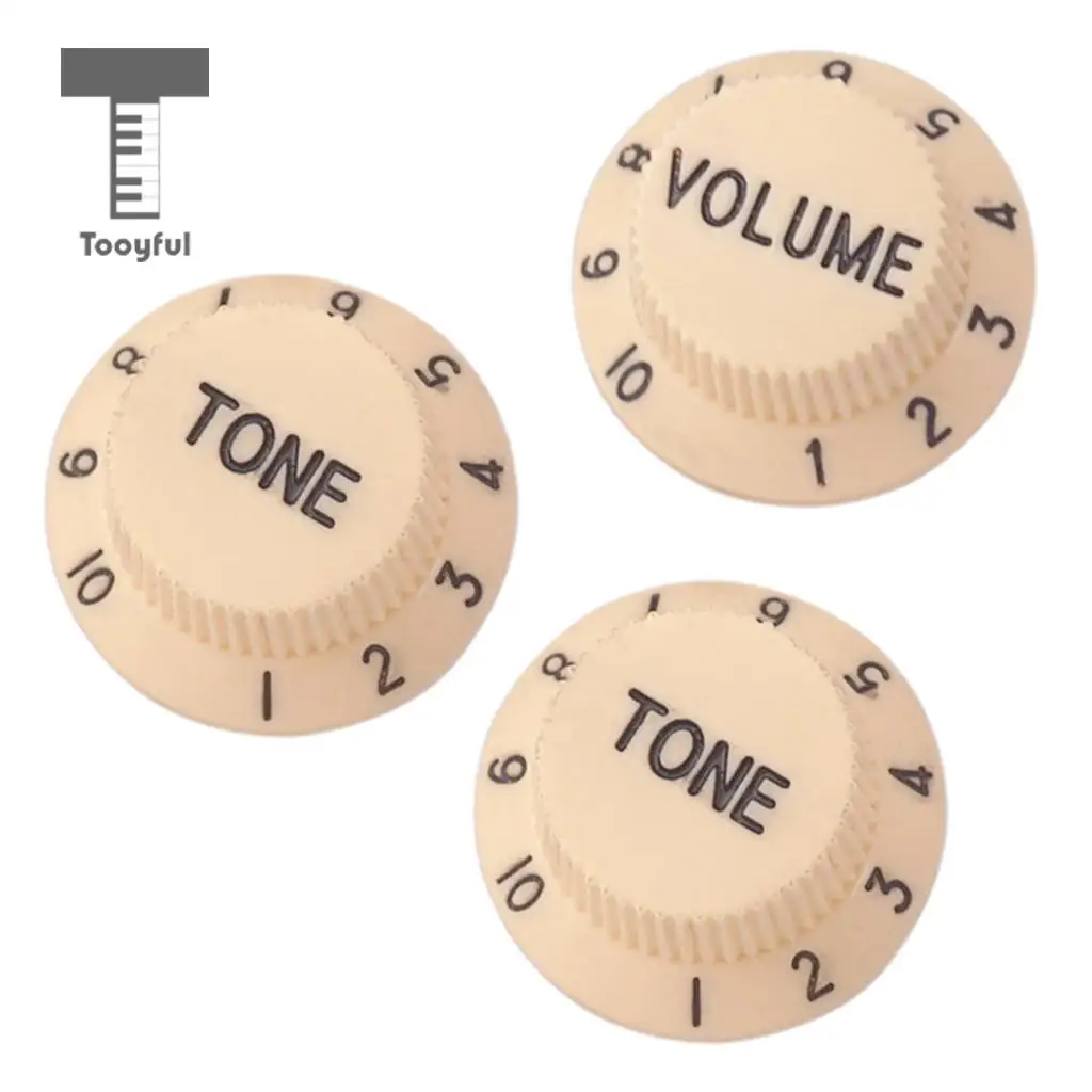 Tooyful 3 Pcs Guitar Speed Control Knobs 1 Volume 2  for    ST SQ Electric Guitar Parts Accessory