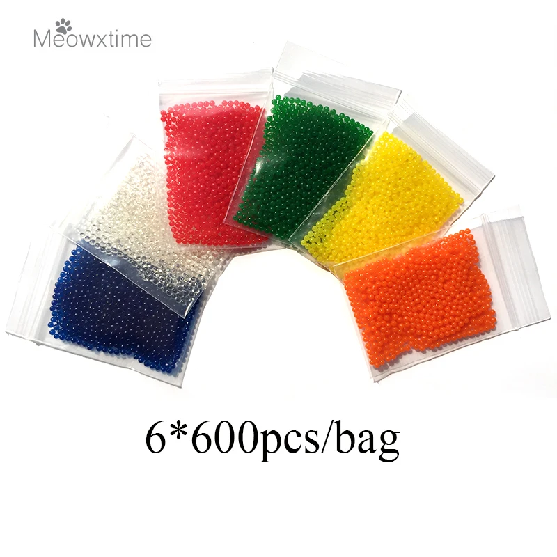 6bag600pcs/bag Crystal Soil Hydrogel Gel Polymer Water Beads Flower/Wedding/Decoration polyme Growing Water Balls Big Home Decor