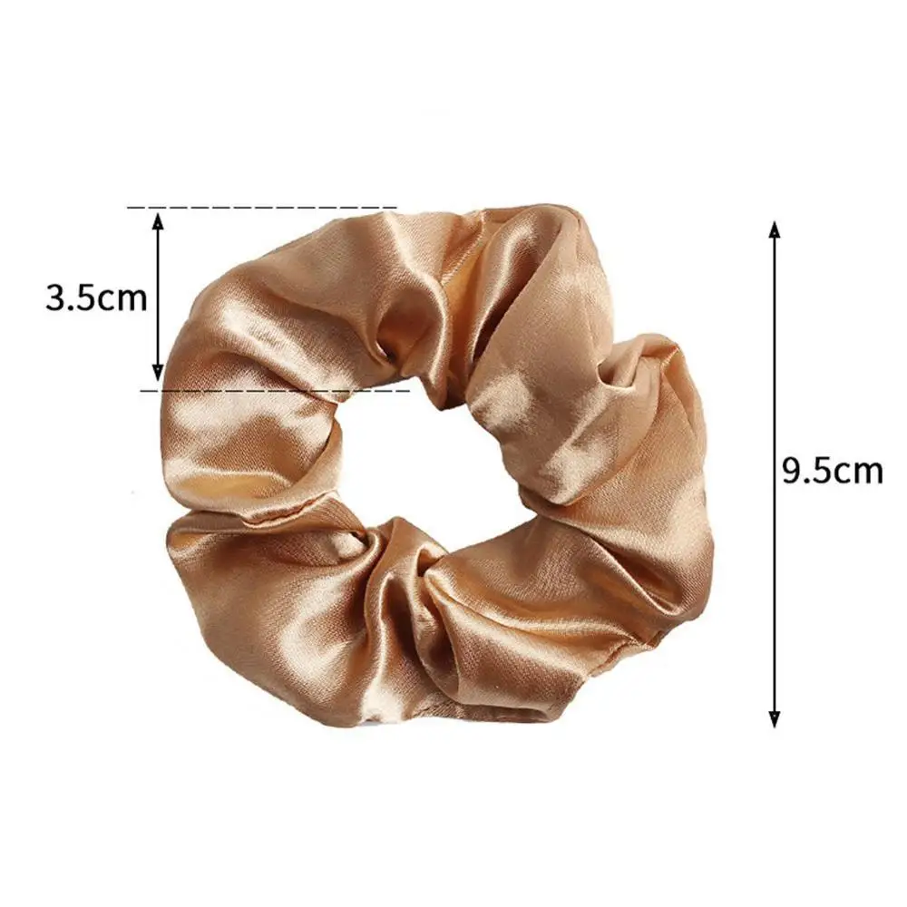 2020 Satin/Velvet Hair Scrunchies Women Elastic Hair Bands Girls Headwear Bright Color Silk Ponytail Holder Hair Tie Accessories image 5