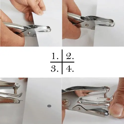 XRHYY Silver Color Handheld 1/4 Inch Cirlce Holes Punch