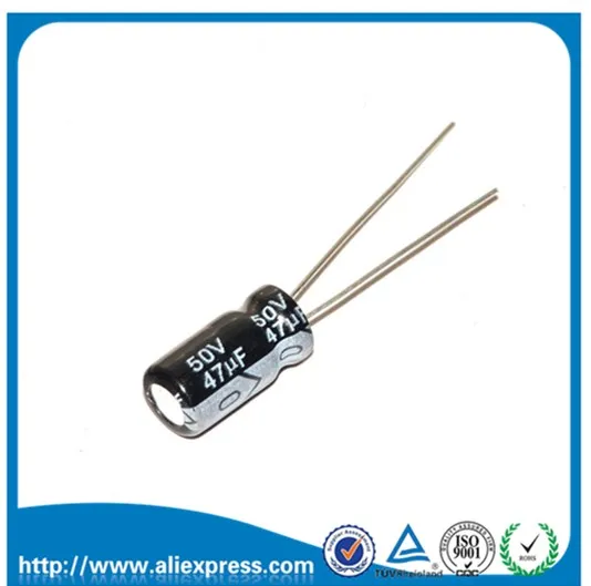 500PCS 47UF 50V 50V 47UF Electrolytic Capacitor 50 V / 47 UF Size 6*12MM Aluminum Electrolytic Capacitor Free Shipping