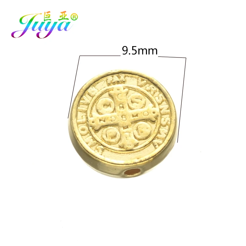 Juya 30 Stks/partij Groothandel Diy Religieuze Christelijke Jezus Charme Kralen Voor Handwerk Natuurstenen Rozenkrans Kralen Maken