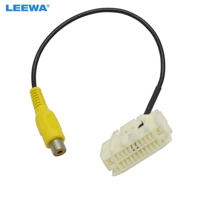 LEEWA 1PC Car Wiring Harness Connector With Video Output For Jeep Wrangler(11-17)/Grand Cherokee(08-13)/Compass OEM Radio Stereo