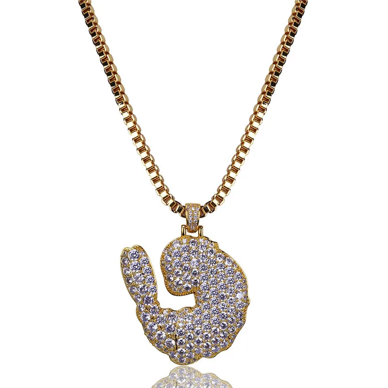 

OMYFUN Factory Price Fish Pendant Necklace Gold Filled Anima Charm Hip Hop Bling CZdiamond Iced Pave Pendants & Necklaces Bijoux