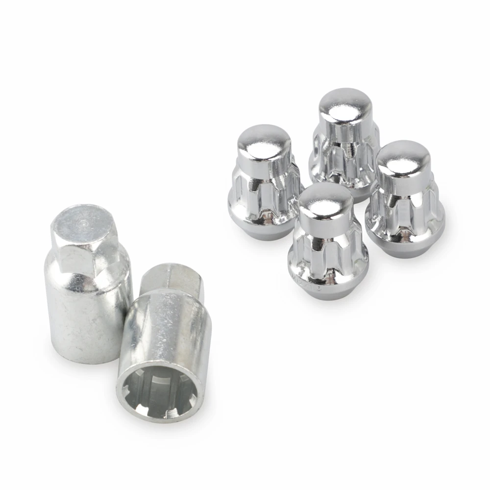 4 Anti Theft Nuts+2keys m12*1.5 Wheel Nuts M12x1.5 Oem Rims Auto Accessories For Chevrolet Mitsubishi Mazda Kia YC101517