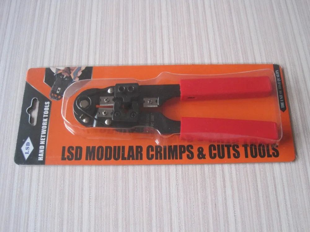 RJ45 Cable Crimper Crimp + Strip Cut Tool Network crimp pliers LS-210N