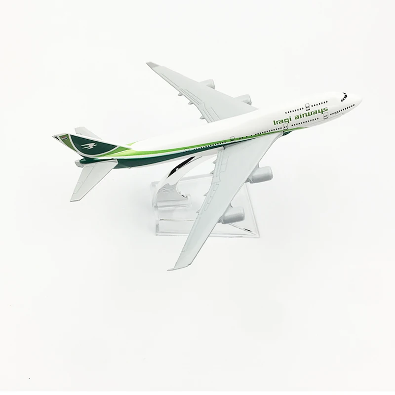 Iraqi Airlines Aeroplane model Boeing 747 airplane 16CM Metal alloy diecast 1:400 airplane model toy for children Free shipping