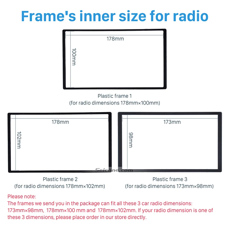 Seicane Double Din Car Radio Fascia Frame Dash Trim Kit di installazione per 2003-2012 FIAT PANDA Car Styling adattatore stereo automatico