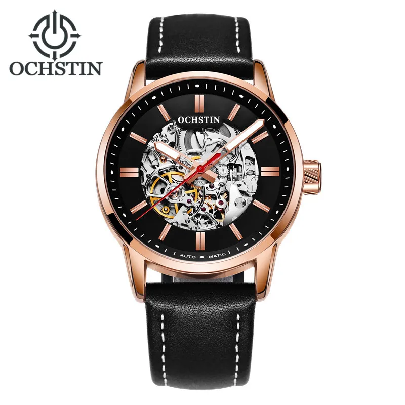 

2018 New Men's Skeleton WristWatch OCHSTIN Stainless steel Casual Automatic Skeleton Mechanical Watches Male reloj hombre