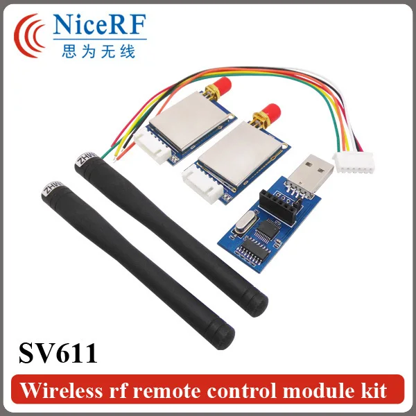 Interfaz RS232 de 470MHz, modulación GFSK de 100mW, módulo RF inalámbrico SV611 utilizado para la adquisición de datos industriales, 2 unids/lote