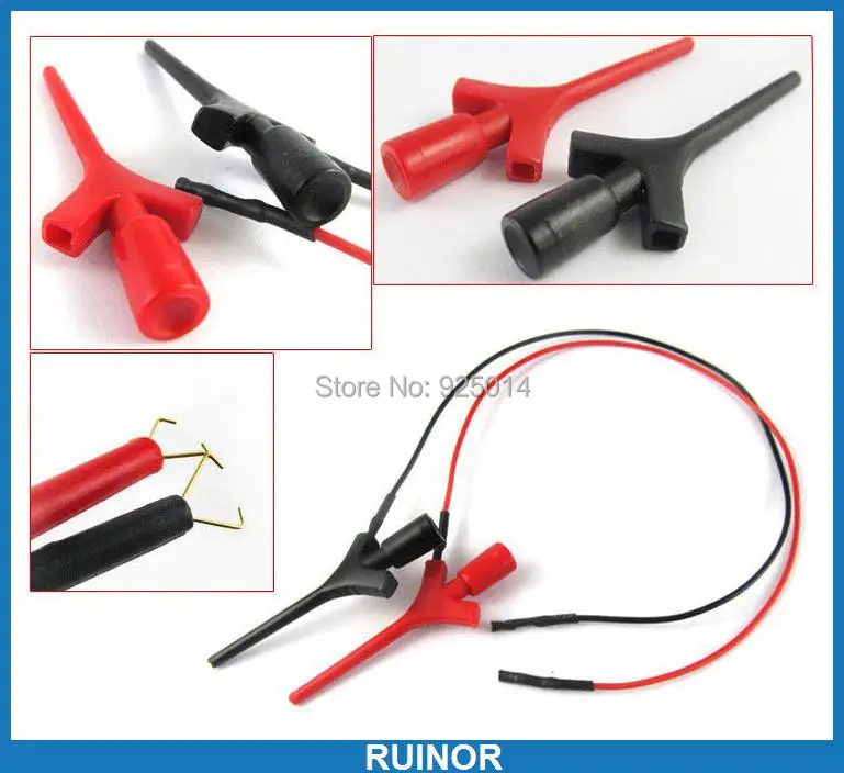 

4PC High Quality SMD IC Jumper with Cables Test Clip Test Hook liers Test Probes