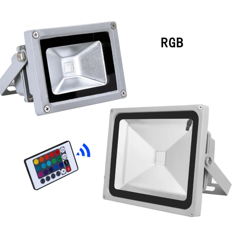 حار بيع RGB IP65 10 واط 20 واط 30 واط 50 واط Led كشاف ضوء كشاف Led بألوان أحمر وأخضر وأزرق مصباح عاكس Led الكاشف إضاءة الشوارع الخارجية