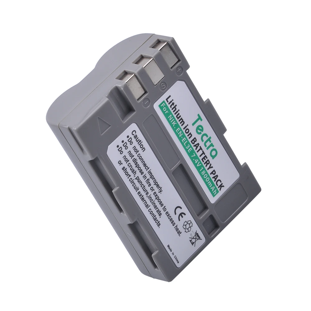 Tectra 1PC EN-EL3e ENEL3e Li-ion Battery for Nikon D50 D70 D70s D80 D90 D100 D200 D300 D300S D700 and MB-D10 MB-D80 Grips