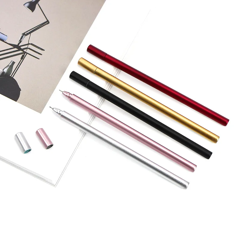 Korean stationery metal hand neutral pen 0.5 mm creative office signature pen School Supplies Writing Supplies