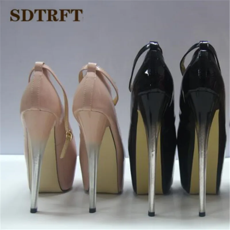 SDTRFT Crossdresser Summer Platforms Sandals 22 19 16cm thin high heels sexy Peep Toe club pumps women wedding shoes US14 15 16