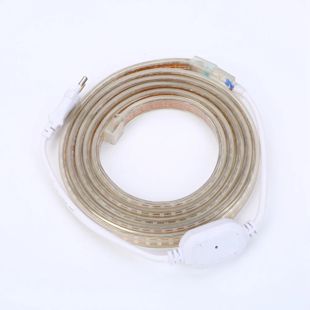 220V 5630 5730 LED strip Light 120led/m Waterproof Flexible Lights Warm White Dimmable 1m 5m 10m 20m 50m 100m EU Power Plug