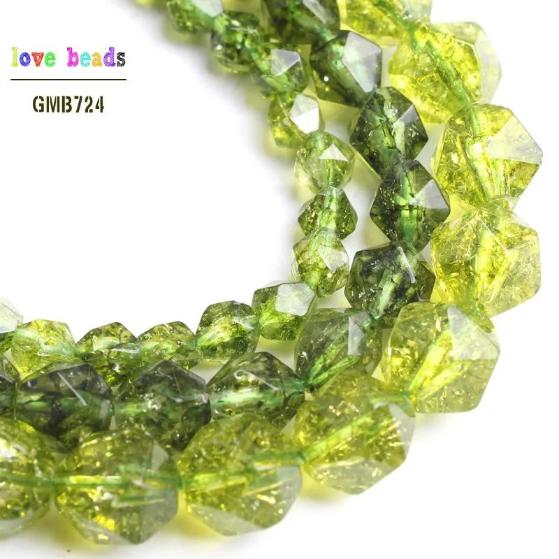 Natural Stone Beads Faceted Peridot Round Loose Beads For Jewelry Making Bracelet 6/8/10mm 15inches