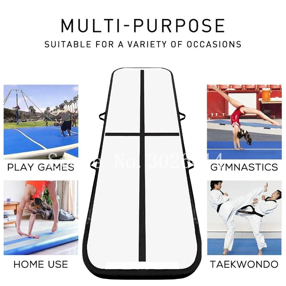 AirTrack Tumbling Mats Inflatable Gymnastics Air Mat with Pump for Cheerleading/Gymnastics/Home/Yoga/Training