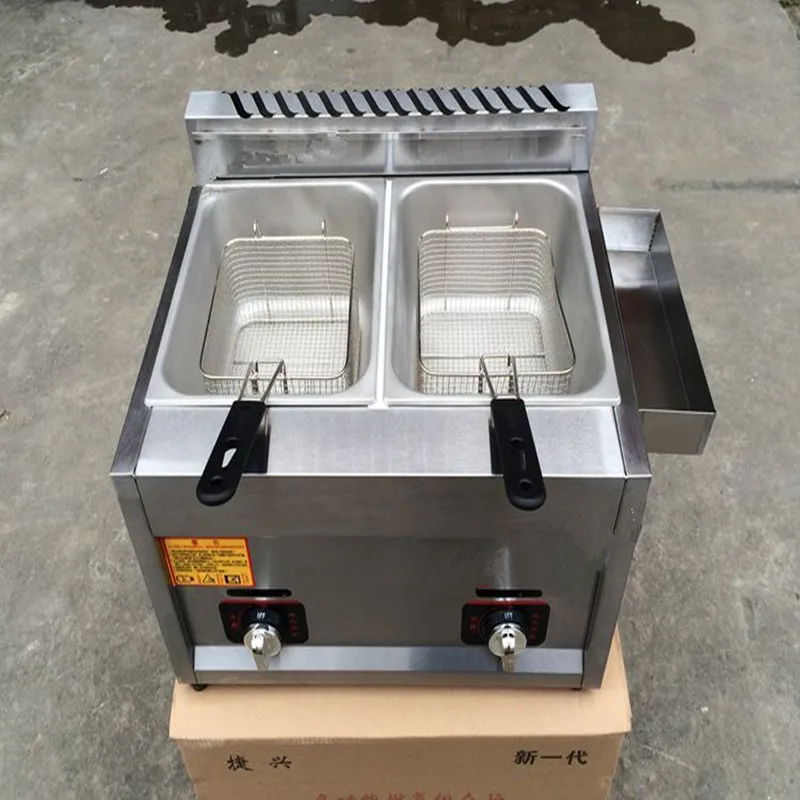 Gas heating stainless steel fryer fried chichen KFC potato frying machine  ZF