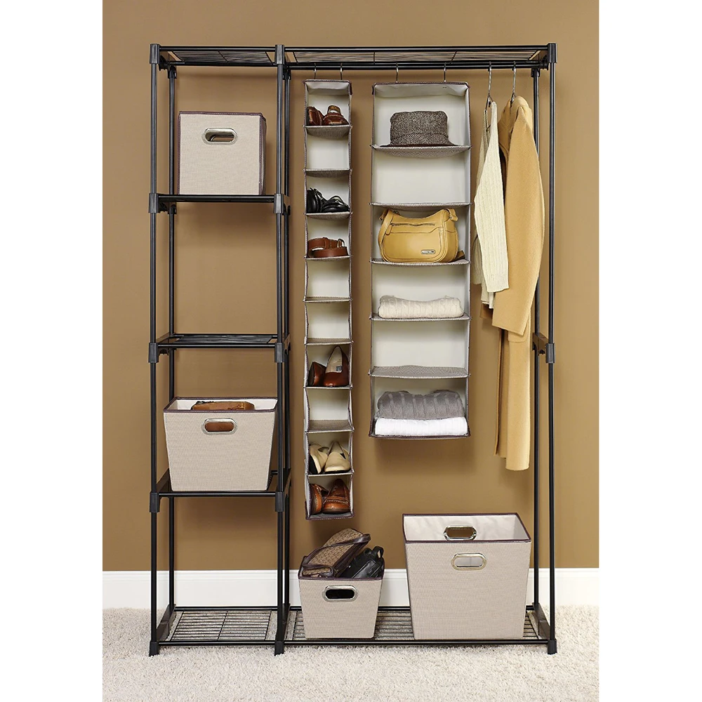 Portable Practical Five-tier Wardrobe without Cloth Cover