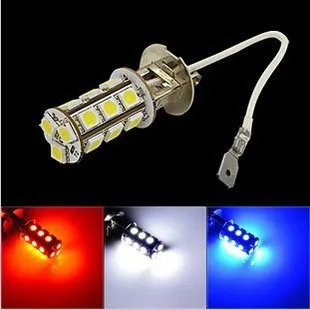 Wholesale Auto LED Lights H3 18SMD 5050 Constant AND Strobe light LED Fog Light Car Head Light Headlight Lamp Bulb 12V