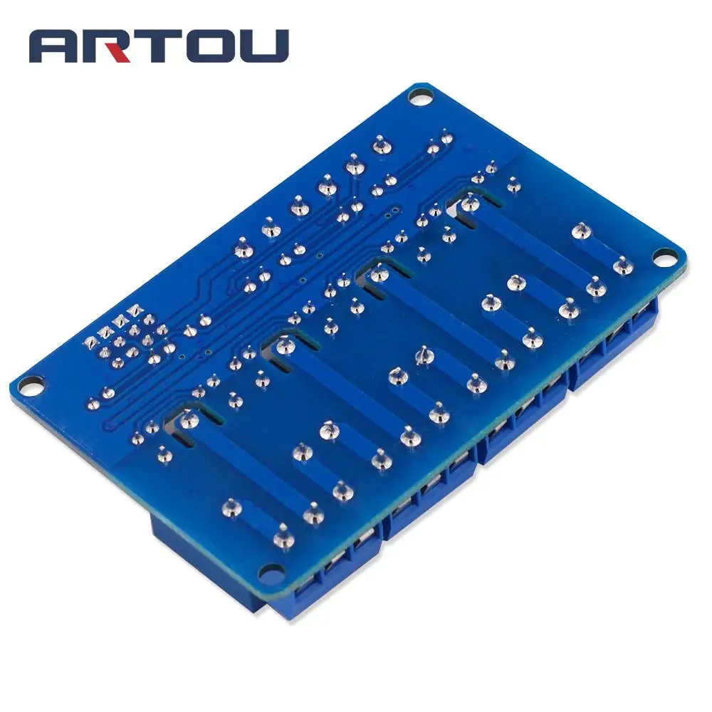 3.3V 5V 12V 24V 4 Channel Relay Module High and low Level Trigger Dual Optocoupler Isolation Relay Module