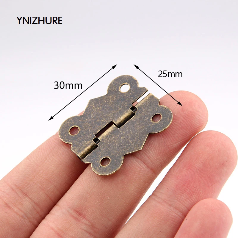 50pcs Hing With Screw 30*25mm Butterfly Wooden Wine Box Antique Hinge Metal Small Hinges Crafts Flat 90 Degrees Blum Muebles