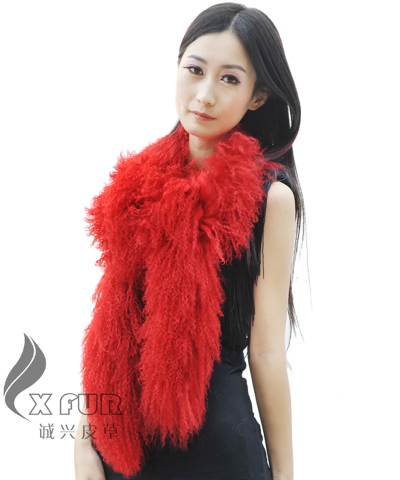 

CX-S-02G Wholesale Mongolian Lamb Real Fur Scarf ~Drop Shipping