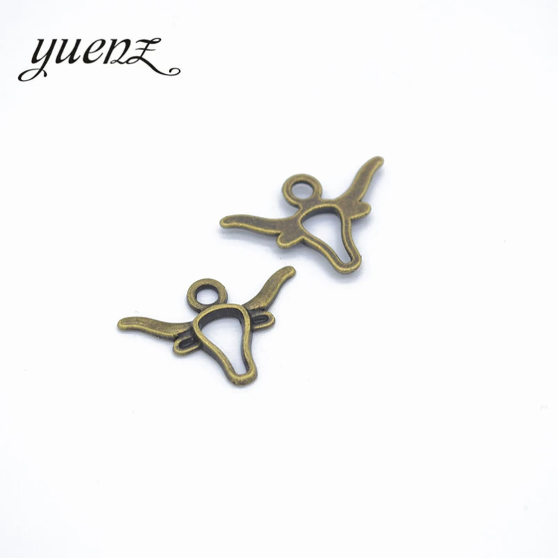 YuenZ 30pcs Bull Head Charms Tibetan Silver Bronze Antique Pendants Alloy Charm Jewelry Making DIY Handmade Craft 22*16mm D989