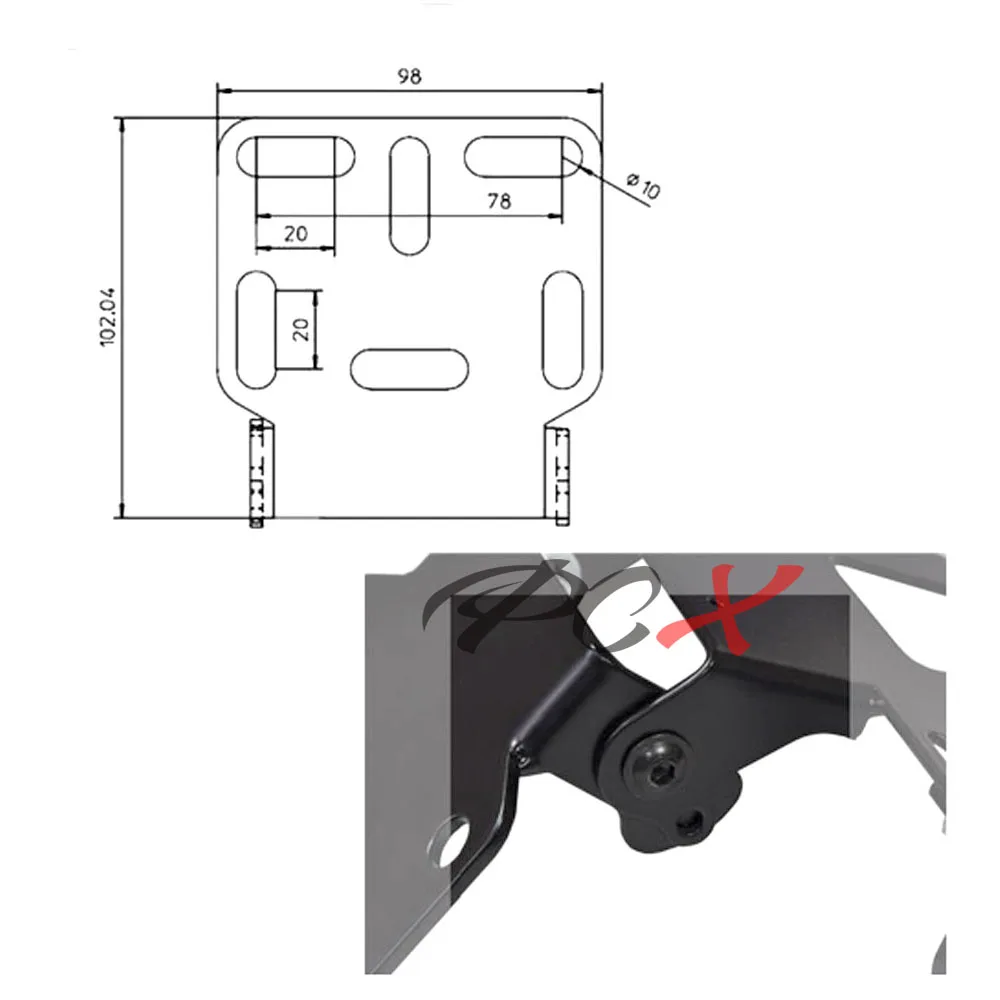 Applicable to YAMAHA Booster DT XT DT 230 LANZA 1997-2000 XT 1200ZE Motorcycle tail clean fender eliminator license plate bracke