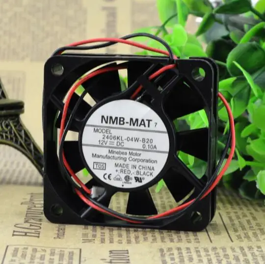 NMB  6CM 60*60*15 12V 0.10A 2406KL-04W-B20  2 line CPU mute cooling fan